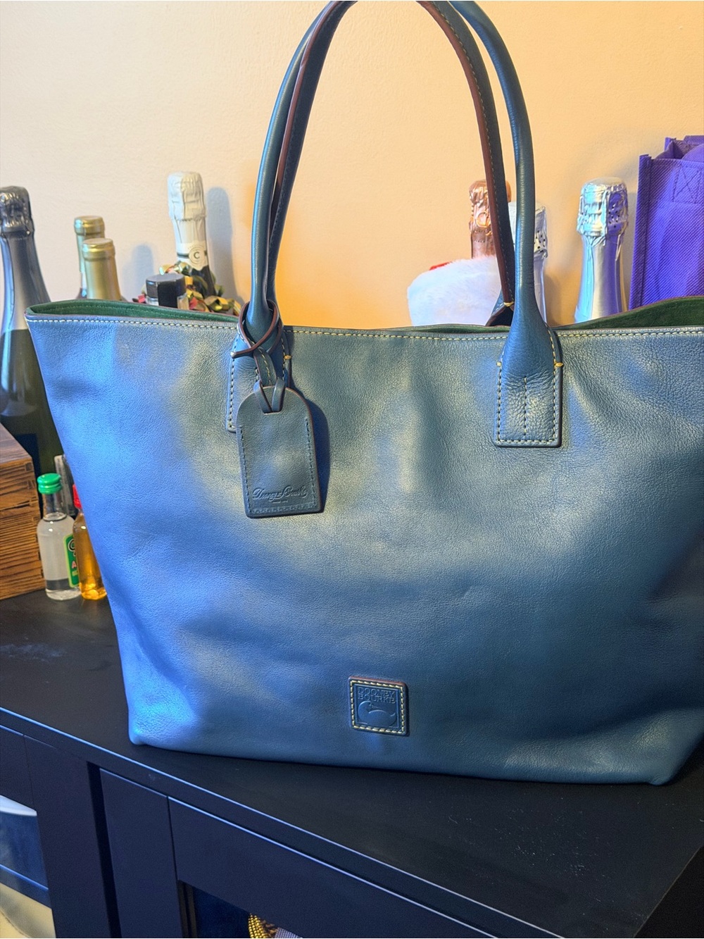 Dooney & Bourke Florentine Denim Tote with Double Handles